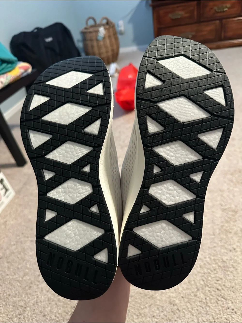 NOBULL White Athletic Mesh Trainers with Blur Sole Accents size 12 NEW